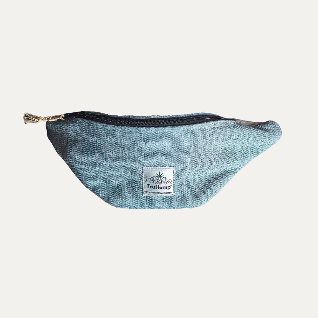 Hemp Fanny Pack - Arctic Blue