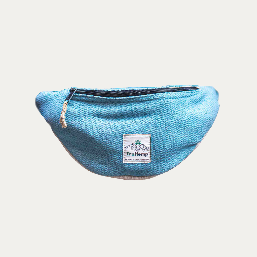 Hemp Fanny Pack - Sky Blue