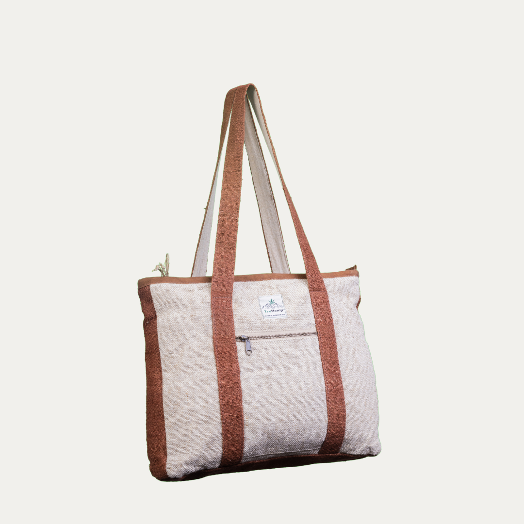 Hemp Corporate Tote Bag - Brown