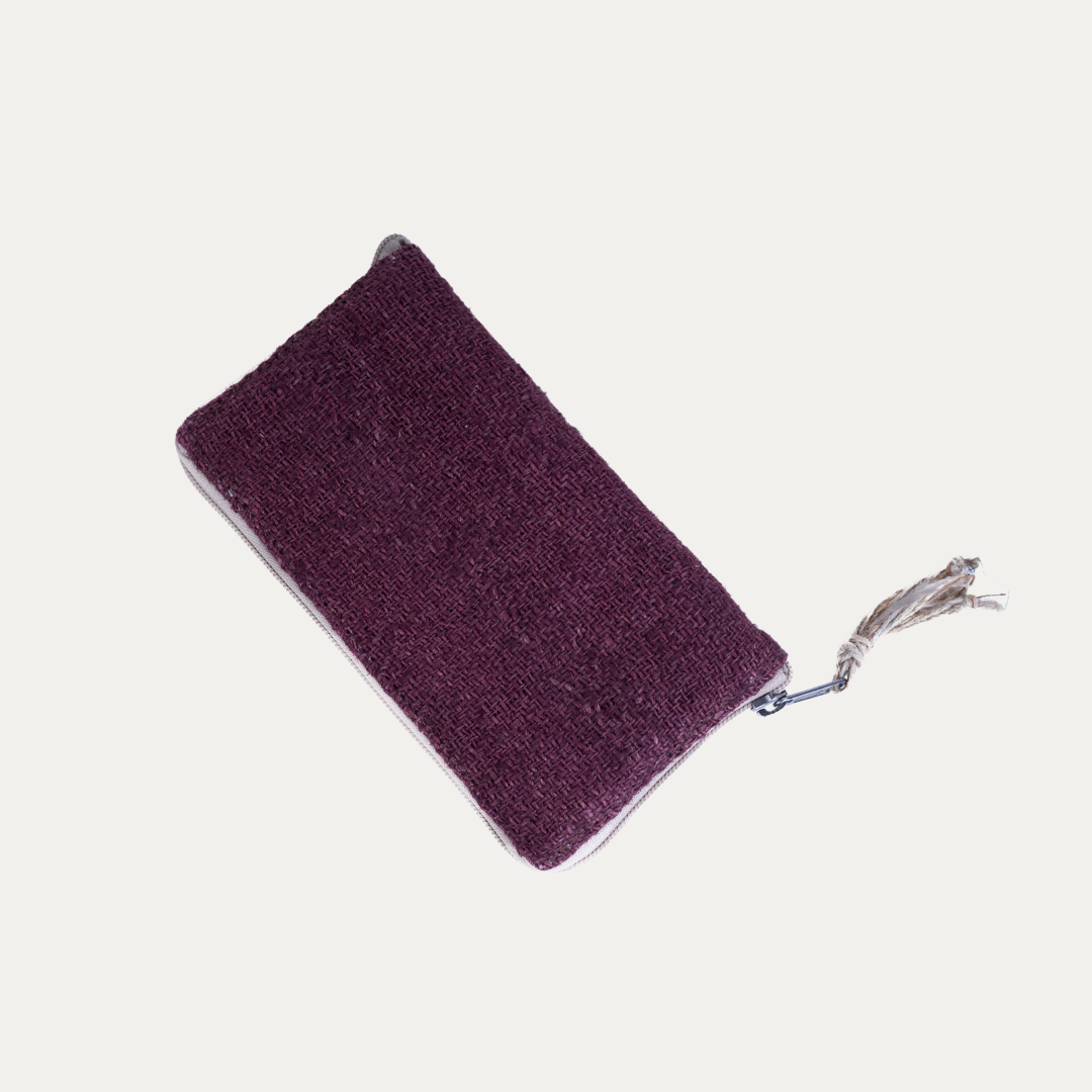 Maya Hemp Wallet - Dark Wine