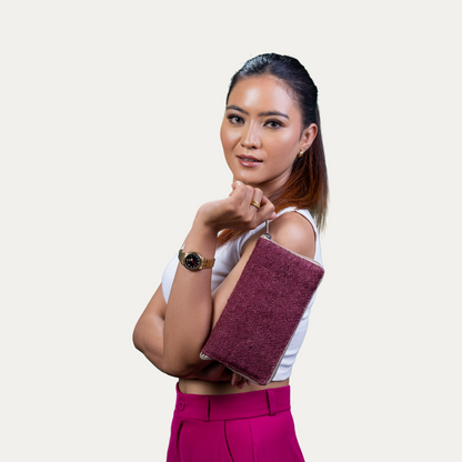Maya Hemp Wallet - Dark Wine