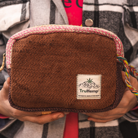 Hemp Travel Pouches - Brown