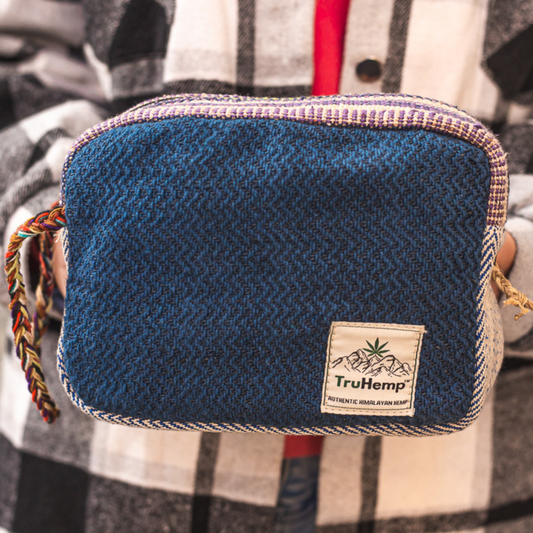 Hemp Travel Pouches - Blue
