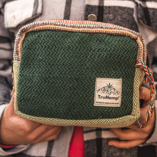 Hemp Travel Pouches - Green