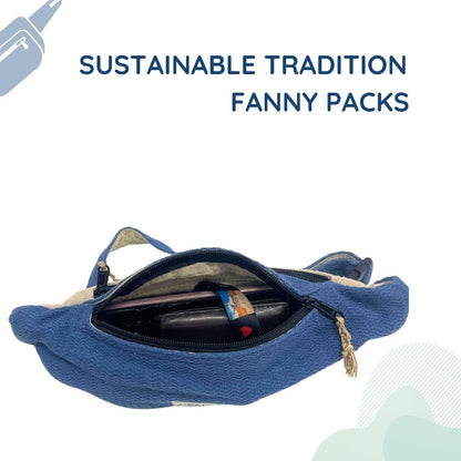 Hemp Fanny Pack - Blue