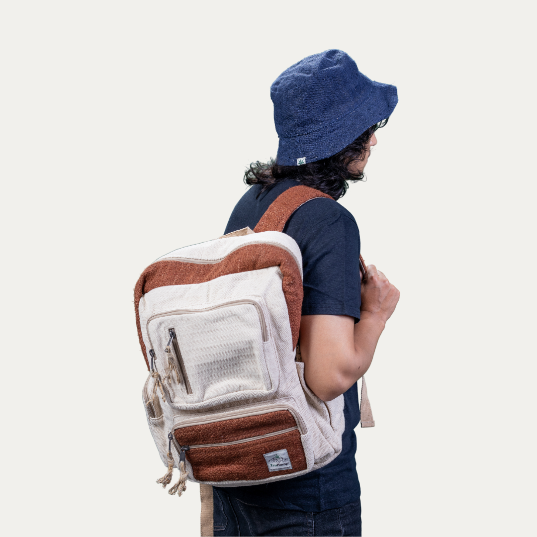 Traveller Hemp Backpack - Brown