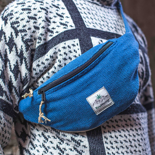 Hemp Fanny Pack - Blue