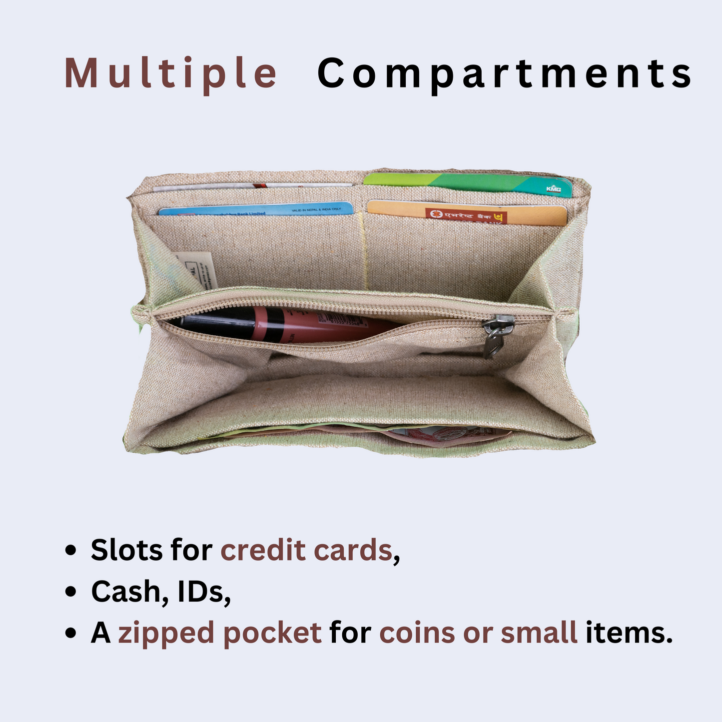 Maya Hemp Wallet - Dark Wine