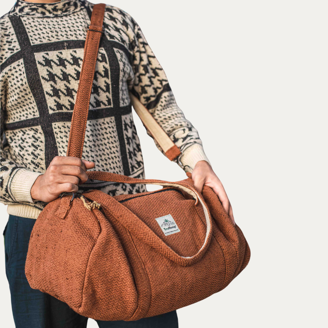 Everyday Hemp Duffel Bag - Brown