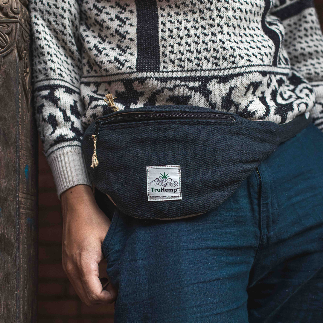 Hemp Fanny Pack - Black