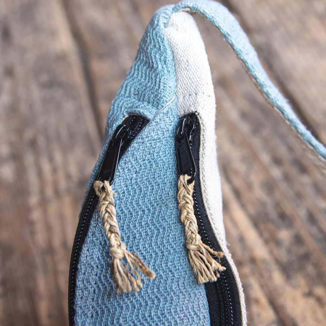 Hemp Fanny Pack - Arctic Blue