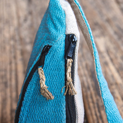 Hemp Fanny Pack - Sky Blue