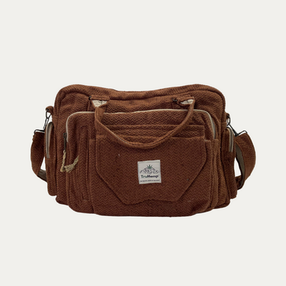 Hemp Laptop Briefcase Bag - Brown