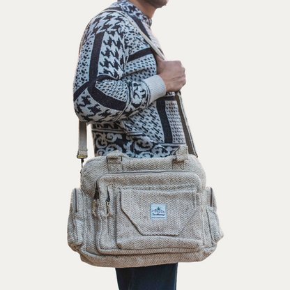 Hemp Laptop Briefcase Bag - Natural Hemp